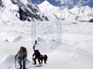 Climbers Ascending Chogolisa 