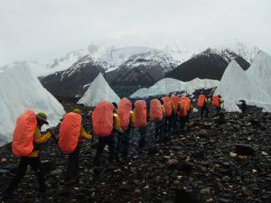 Heading towards Goro-II on Baltoro Glacier
